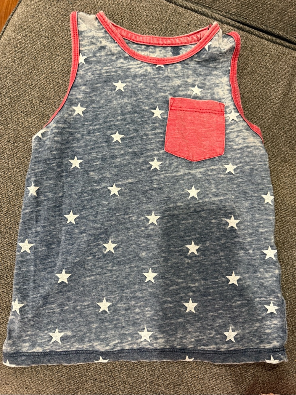 First Wave Navy Star Tank with Red Pocket Trim